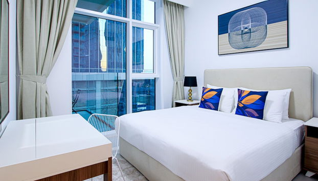 Sophisticated 2BR Apt in Business Bay’s Prime Location - Foto 4, Habitación