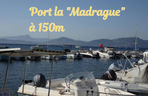 Superbe Villa 5 étoiles Presqu'Île de Giens la Madrague Rita la Villa d'Or vue mer piscine - Foto 48