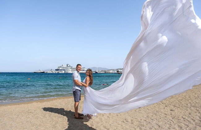 Mykonos Dream FLying Dress Photoshoot - Photo 11