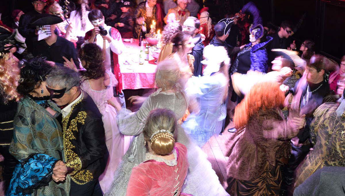 Enjoying the Carnival onboard the galleon