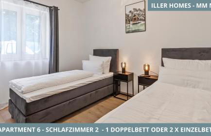 Iller Homes Memmingen - Moderne Fewos mit Terrasse für bis zu 7 Pers mit Parkplätzen - Foto 50