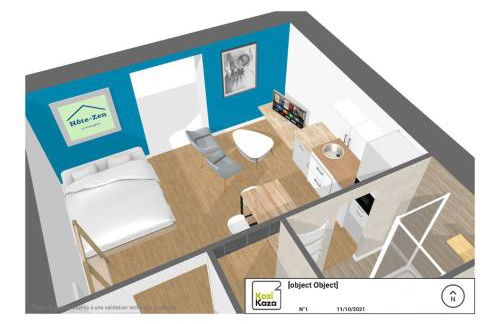 Segré centre ? studio ? 24m² ? cuisne ? wifi ? TOUT NEUF! - Photo 2