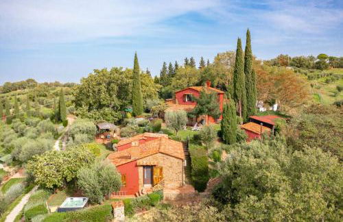 PODERE TORRICELLE 69B Pancole Gr, seaview infinity pool, jacuzzi, sauna, exclusive villa with 2 bedrooms for 4 - If you total 5 or 6 people there is an independent suite in main villa with private ensuite bathroom, kitchenette and garden dining area - Foto 6