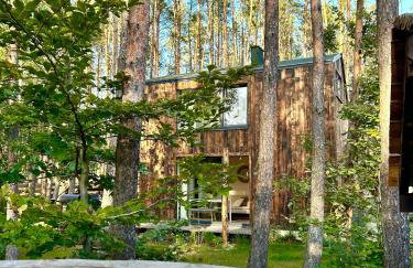 Domek lubiana180 WABI SABI w lesie jacuzzi sauna kominek - drewno w cenie pobytu - nad jeziorem Kaszuby pieski tylko do 10kg za dodatkową opłatą - Foto 51