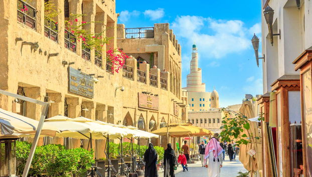Stroll through the bustling Souq Waqif souk