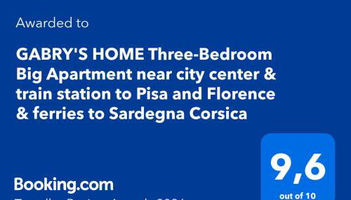 GABRY'S HOME Three-Bedroom Big Apartment near city center & train station to Pisa and Florence & ferries to Sardegna Corsica - Foto 3