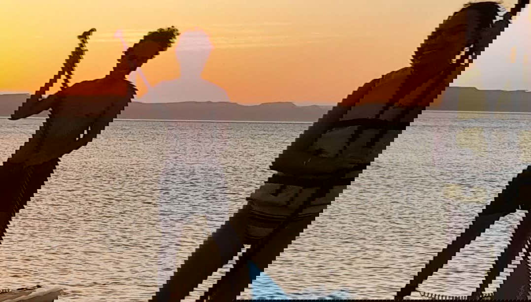 Paddle surf sulla spiaggia di El Mogote