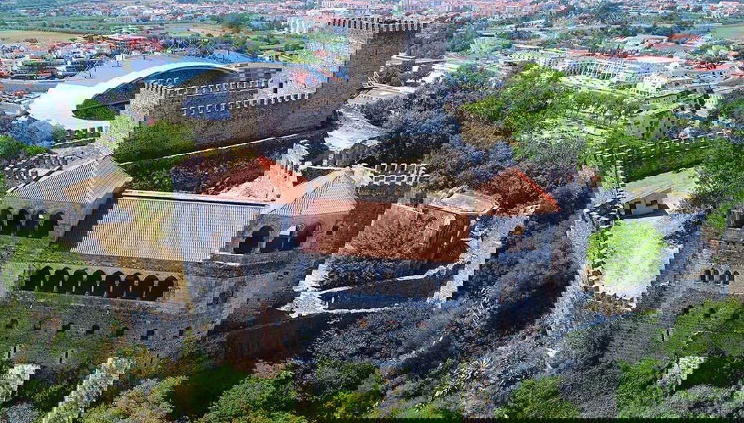 Vista aérea do Castelo de Leiria