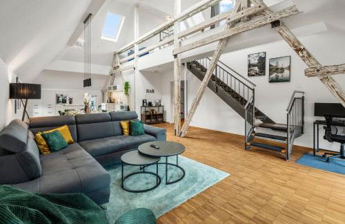 DND Design Loft I 170qm I Parken I Balkon I Workstation I Netflix I Kaffee I Waschmaschine I Trockner I Xbox I Ausblick - Foto 2