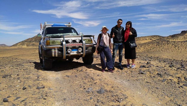 Prêt pour une balade en jeep dans le désert