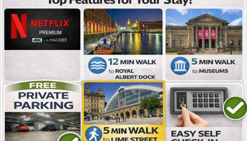 City Centre Apt - Sleeps 6, Parking, Shops & Trains - Foto 5