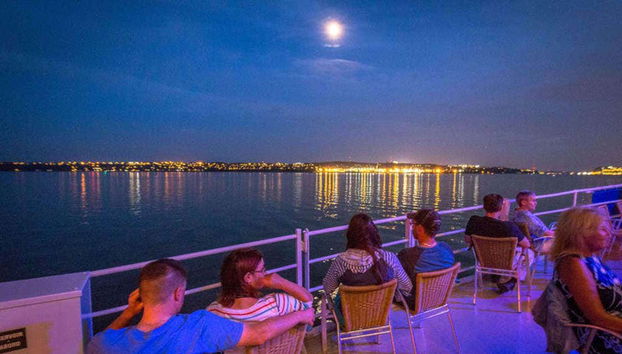 Desfrutando do barco