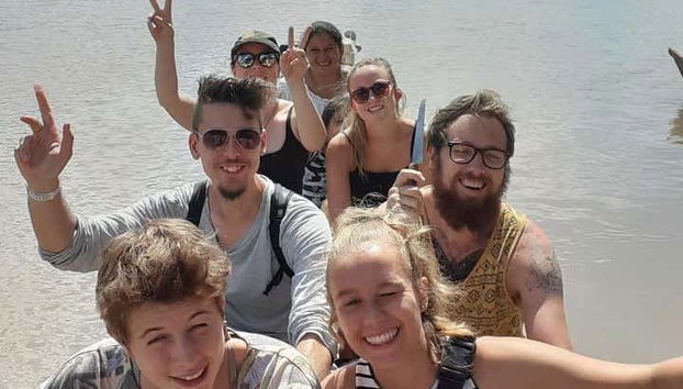 Disfrutando del paseo en barco