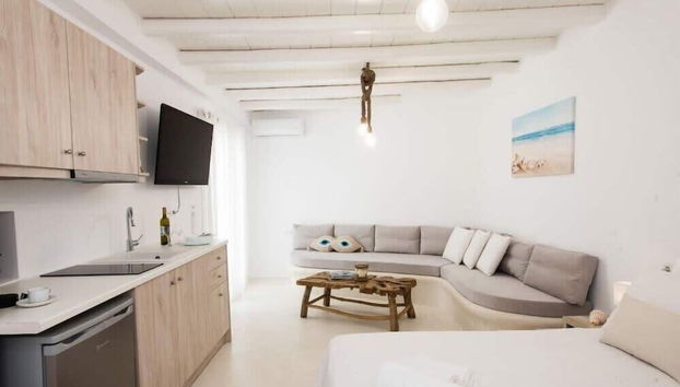 Romantic Mykonian Oasis Suite w Jacuzzi - Foto 4, Cocina privada