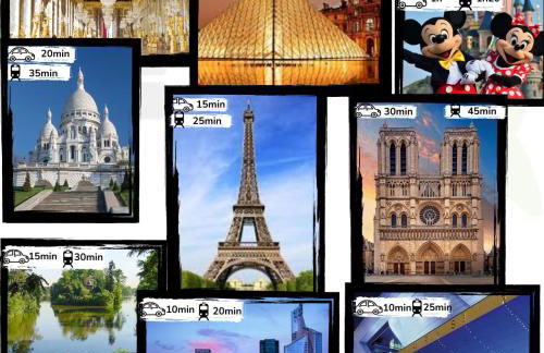 Les Agnettes - Paris Metro - Wifi - Parking - Tout équipé - Foto 19