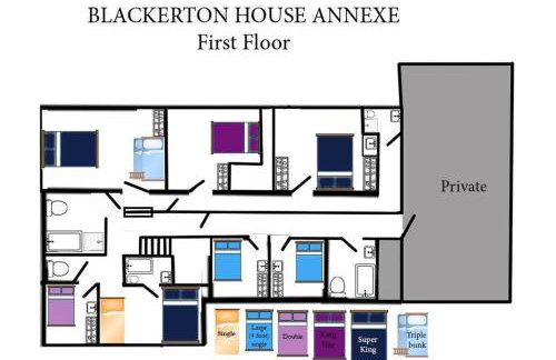 Private 7 bed wing of former farmhouse, edge of Exmoor, sleeps 16 - Foto 12