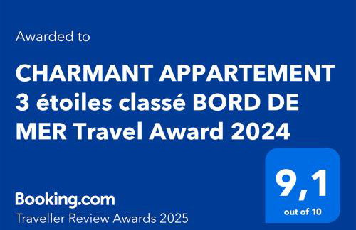 CHARMANT APPARTEMENT 3 étoiles classé BORD DE MER Travel Award 2026 - Photo 2