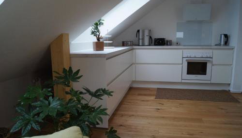 Ferienwohnung unterm Dach mit Alpenblick - Foto 5, stove, toaster