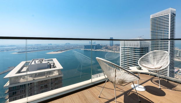 Serene 1BR w Private Palm View Balcony - Foto 5, Habitación