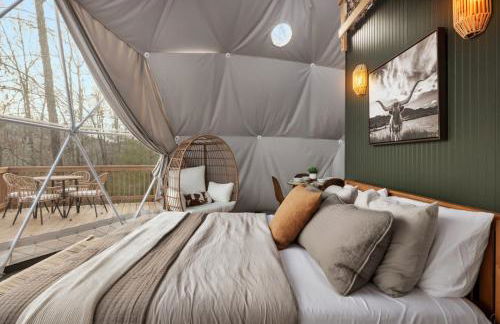 Glamping Dome w Hot Tub Fire Pit & River Access - Foto 13