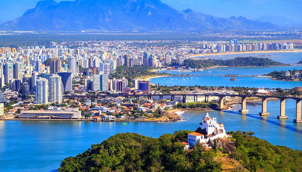 Panorâmica da baía de Vitória