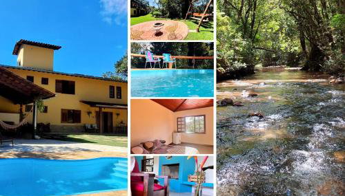 Refúgio em Macacos para até 12 hóspedes com piscina aquecida, 5 suítes e riacho - Foto 2