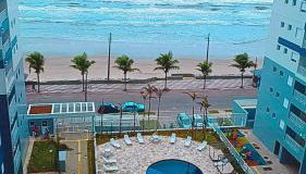 Apto Pé na areia com piscina e vista incrível em Mongaguá - Foto 5, sunbed