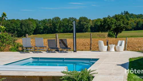 "Les Lièvres" House Air-conditioned Relaxation Oasis with Pool & Jacuzzi - Foto 2, sunbed