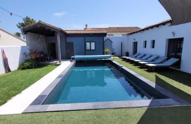 Maison de famille Entre bois et sel avec piscine privée chauffée - Foto 35