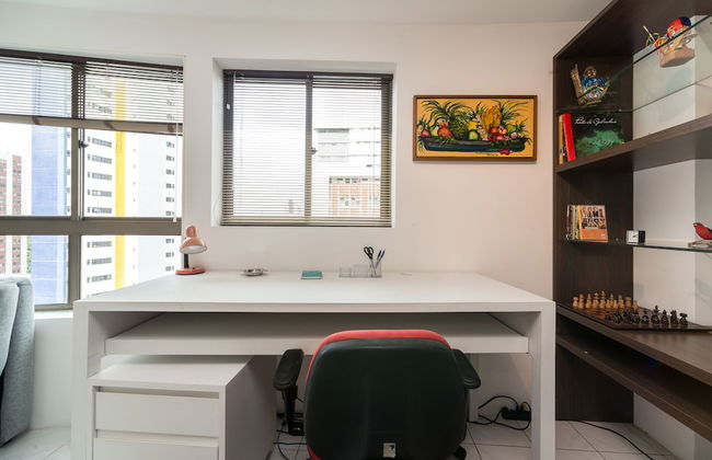 Ótimo Flat Bairro da Jaqueira Recife até 3 pessoas O Coração Verde da Cidade PBO902 - Foto 11