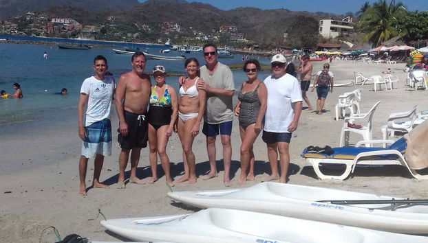 Descansando na praia Las Gatas