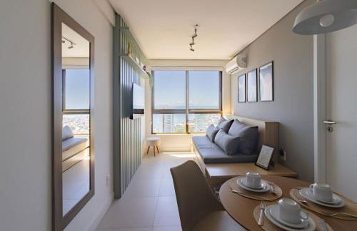 Apartamento com VISTA maravilhosa no bairro do Pina! Cozinha completa, Wi-Fi, Ar Condicionado e máquina de lavar - Condomínio com Estacionamento, Recepção 24h, Piscina e Academia - Foto 11