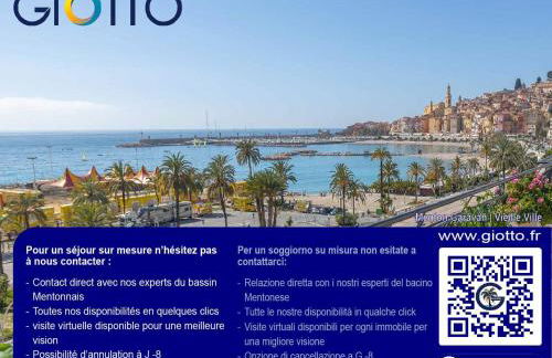 Charmant 3 pièces avec balcon, aperçu mer, calme, proche plage et centre - Menton - FR-1-196-322 - Photo 16