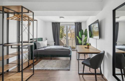 Larooms Merseburg - Apartment NS03 - 2 Zimmer - 4 Betten - Waschmaschine - Parkplatz - Balkon - Foto 2