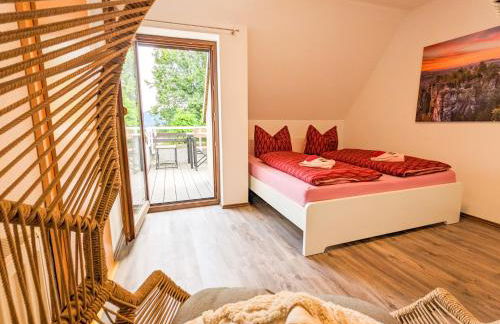 B6 - Urlaubsmagie - Inmitten der Sächsischen Schweiz mit Balkon mit Ausblick auf die Sandsteine - Foto 13