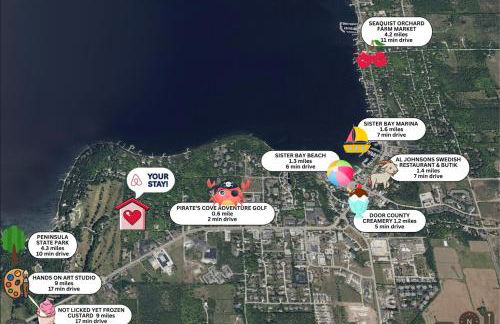 Cozy Cabin in Sister Bay HotTub FirePit Dogs - Foto 5