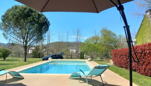 Maison tout confort avec piscine chauffée au bord des rives de la Dordogne - Foto 4, Garden, sunbed, Garden view