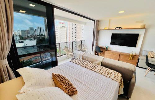 Flat Luxo com Coworking, Academia e Rooftop - WiFi 1Gb - Beira Mar 4 min - Foto 8