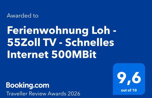 Ferienwohnung Loh - 55Zoll TV - Schnelles Internet 500MBit - Foto 4