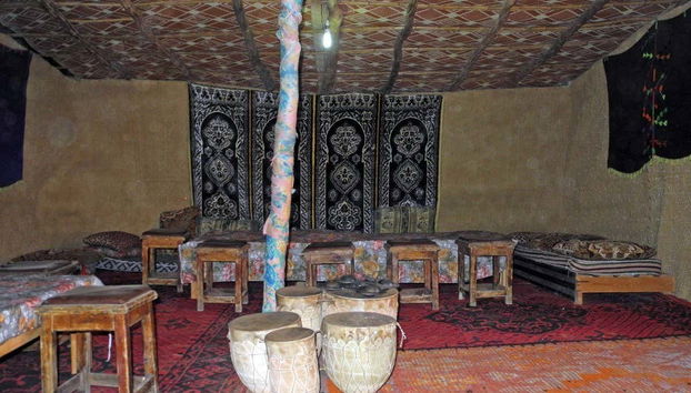 Vue sur le campement standard