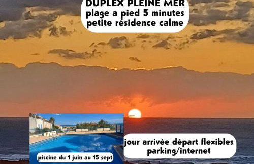 duplex pleine vue mer piscine plage a pied 5 minutes internet parking - Foto 11