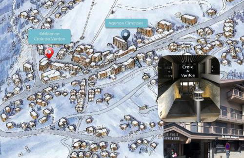 Appartement chaleureux proche pistes, parking inclus, 6 couchages - FR-1-563-93 - Foto 9