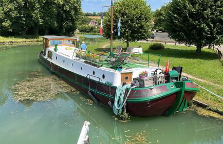 L'Amazone - bateau à quai sur le canal de bourgogne - Foto 16