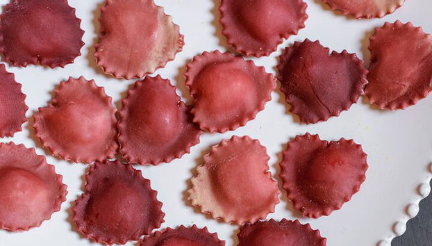 Home Cooking: Pasta Making with Natural Colors in a Tiny Group - Photo 3, Handmade Heart-Shaped Ravioli