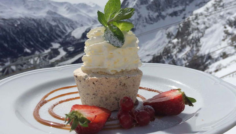 Sobremesa no Mont Blanc