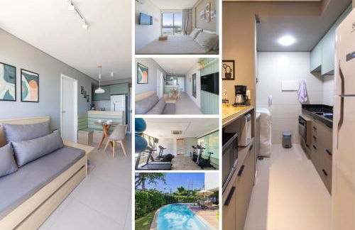 Apartamento com VISTA maravilhosa no bairro do Pina! Cozinha completa, Wi-Fi, Ar Condicionado e máquina de lavar - Condomínio com Estacionamento, Recepção 24h, Piscina e Academia - Foto 1