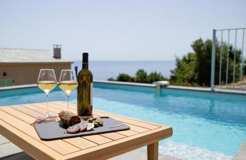 Casa lunga, 8 pax, clim, vue mer, piscine - Foto 18