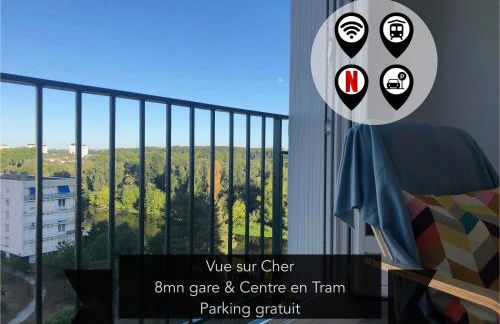 T2 lumineux vue sur Cher, 8mn Gare & centre - Photo 1