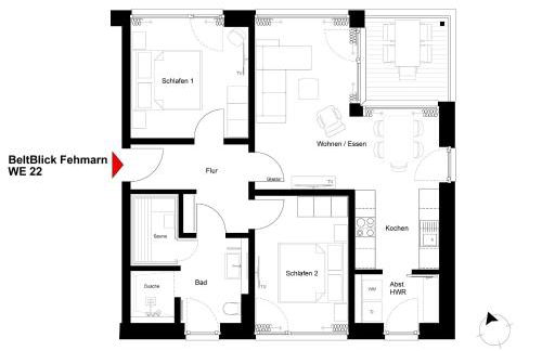 BeltBlick 22 - Stilvolle Ferienwohnung mit Sauna direkt an der Ostsee! - Foto 19