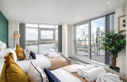 Stunning Thames View 2-Bedroom Apartment 2 Baths & 2 Balconies Sleeps 6 - Foto 32